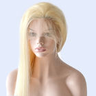 613 blonde Farbseidige gerade volle Spitze-Menschenhaar-Perücken für schönes Ladys